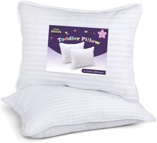 Toddler Pillows 2 Pack 33 x 45 cm Cot Pillow Kids Small Pillow Soft and