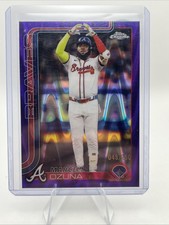 2025 Topps Chrome - Marcell Ozuna #250 Purple Raywave Refractor /250
