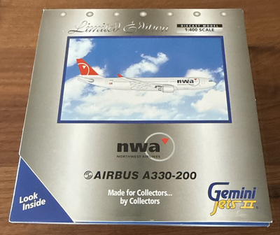 Gemini Jets 1:400 Northwest Airlines Airbus A330-200 Tail N853NW