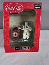 Coca-Cola Collectable Mini Clock - Polar Bear & Cubs