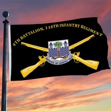 4th Battalion, 118th Infantry Regiment Flag 3x5Feet with Brass Grommets Man cave