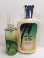Bath Body Works Coconut Lime Breeze Fragrance Mist 3oz  Lotion 8oz Rare Htf