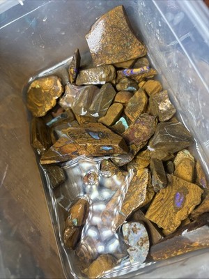 Boulder Opal Rub s Australien/ Queensland / Mix 100Cts Roh Boulder Opal