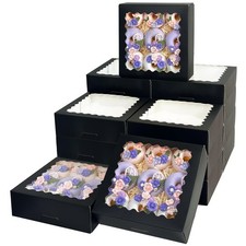 55 PCS Black Pie Boxes With Window 8x8x2.5 In...