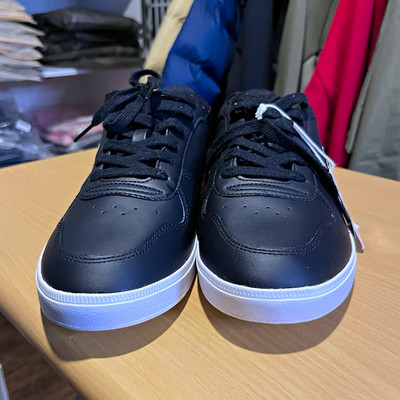 Lacoste Men's Black/White Cotton Lace-Up Sneakers US 9.5 EU 42.5 T-BA8F