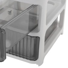 Multi Layer Drawer Storage Box - White Plastic Construction
