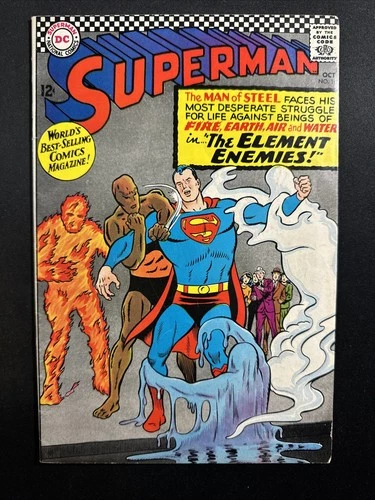 Superman #190 1966 DC Comics Vintage Silver Age Comic 1st Print VG *A2