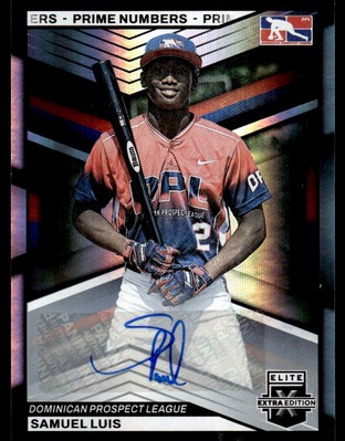 2023 Elite Extra Edition Prime Numbrers Samuel Luis Auto 54/60 #197