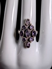 Vintage Artisan Multi-Cut Simulated Amethyst ...