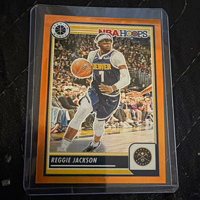 Panini 2023-24 NBA Hoops Premium Stock Reggie Jackson Nuggets #54 Orange /299