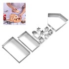  10pcs 3D Christmas Theme Stainless Steel Cartoon Cookie Cutter Set Fruit Cake