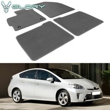 Fits 12-15 Toyota Prius Prius Plug-in Floor Mats Gray Nylon Liner Carpets 4pc Fits 12-15 Toyota Prius Prius Plug-in Floor Mats Gray Nylon Liner Carpets 4pc