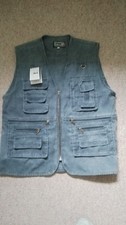 Mens Blue Denim Lightweight Zip Sports /Casual Waistcoat Size M 