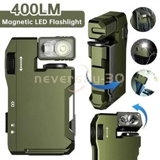 400LM Portable Rechargeable 3 Modes EDC Flashlight Pocket Keychain Light