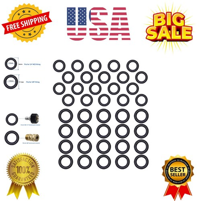 #ad Pressure Washer O Rings for 1 4quot; 3 8quot; Quick Connect Coupler 40 Pack $14.39