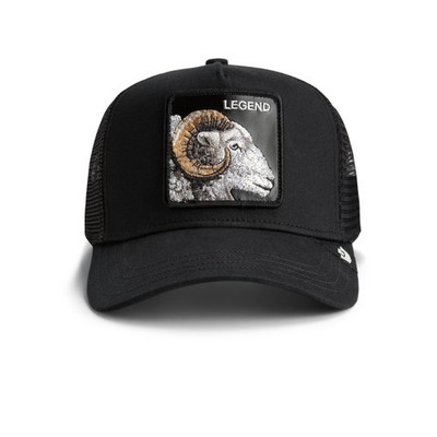 Goorin Bros. Legend Trucker Cap Basecap Mesh Kappe Motiv Widder Patch Druckknopf