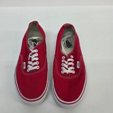 Vans Authentic 721356 Sneakers Unisex Us M9.5/W11 Red Low Top Skateboard Shoes