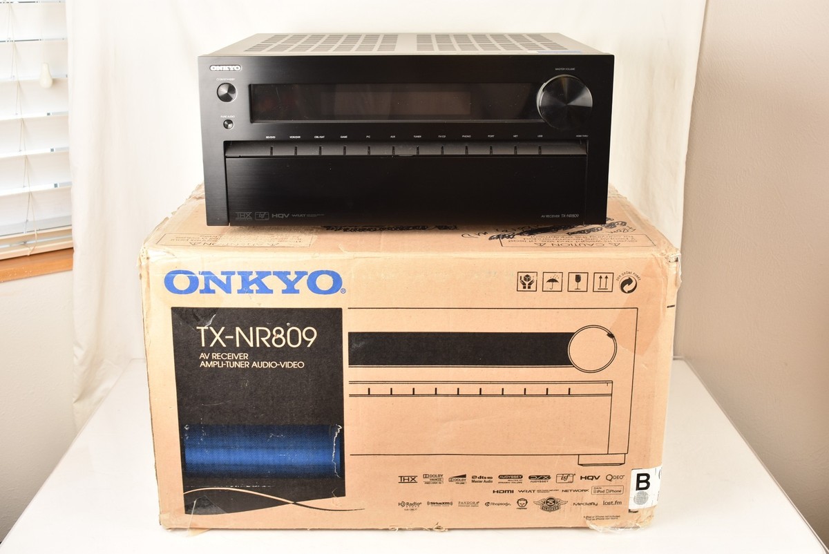 Onkyo TX-NR809 7.2 channel AV Receiver THX 135 Watts/channel In
