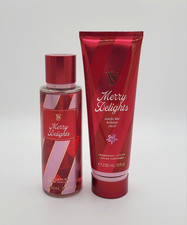 Victoria's Secret Merry Delights Body Mist Spray  Body Lotion New Gift Set of 2