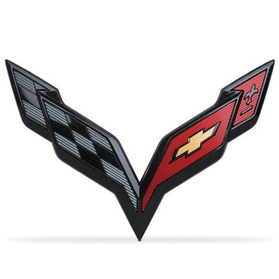 Backlit FR/RR Embl-Crbn Flash Trim W/Wht Fr/Red Rr LED for 2014-2019 C7 Corvette