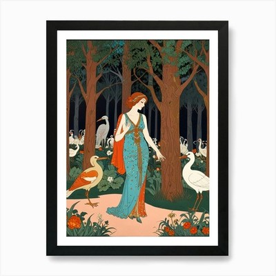 Aphrodite In The Woods Art Print Framed Wall Art Poster Canvas Print Picture