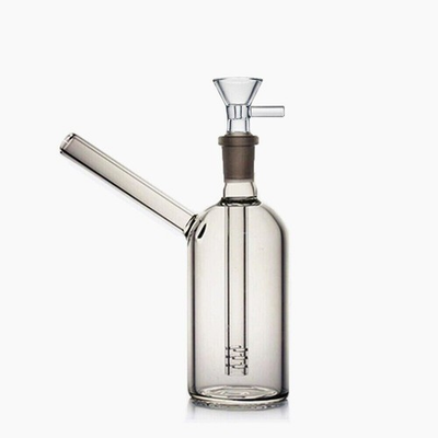 #ad 5inch Glass Water Bong Handmade Recycler Pipes Thick Clear Pipe Small Mini Bong $12.99