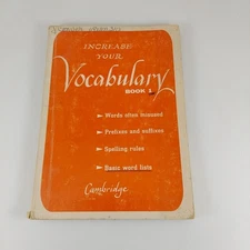 Increase Your Vocabulary: Book 1 Cambridge Book Company 1965 Illustr Paperback 
