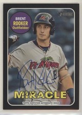 2018 Heritage Minor League Edition Real One Black 34/50 Brent Rooker Auto 0rm6