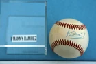 MANNY RAMIREZ BOSTON RED SOX VINTAGE AUTOGRAPHED BASEBALL WITH SHOWCASE