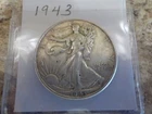 WALKING  LIBERTY  SILVER HALF DOLLAR.  1943