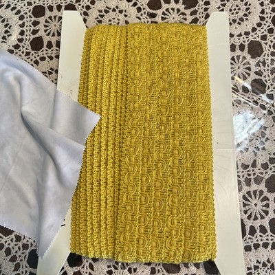 Mustard Yellow Gimp Jute Trim Bolt of 14 Yards Basket Weave 3/4 Inch Hobby Lobby