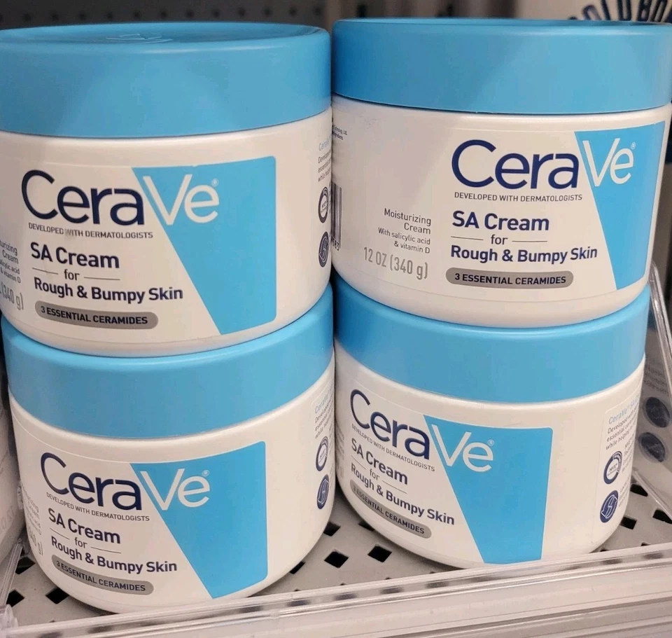 Crema CeraVe (2 frascos) SA para piel áspera y llena de baches-12 fl oz/ea*NUEVA-envío GRATIS* Foto 4 de 4