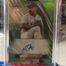 2024 Topps Chrome Black Nestor Cortes Jr. Green Refractor Autographs /99 Yankees