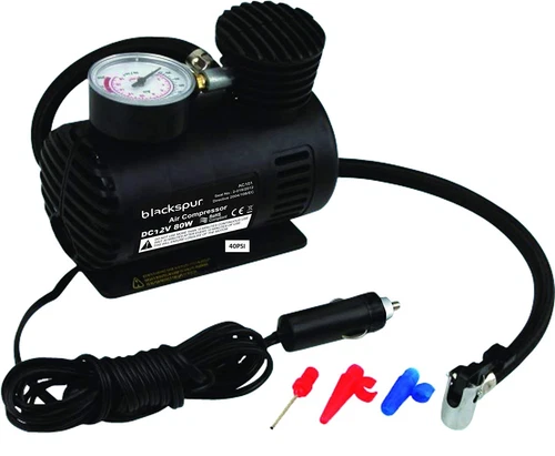 12 VOLT DC AIR COMPRESSOR 40psi CAR VAN BIKE TYRE BALL INFLATOR EMERGENCY PUMP
