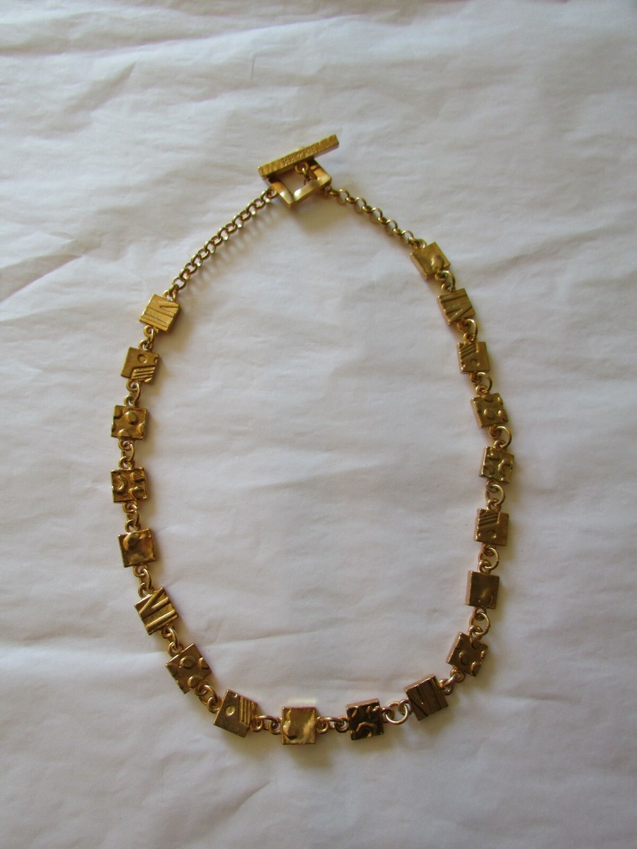 Collier Vintage Biche De Bère - Métal Doré Et Fausses Perles, Occasion, Créateur