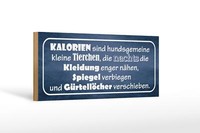 Holzschild Spruch 27X10 Cm Kalorien Sind Kleine Tierchen Deko Schild Wooden Sign