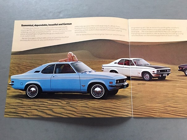 1973 Opel 20-page Original Car Brochure - 1900 GT Buick Rallye