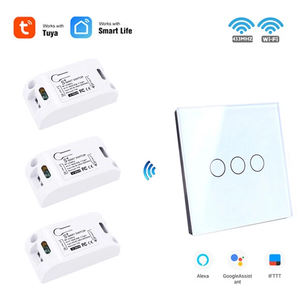 TUYA Smart Life Wireless Remote Light Switch Receiver Timer Switch APP fr Alexa