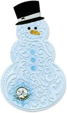 New, Retired Sizzix Bigz Snowman & Hat die with Emboss #657367 Retail $22.99