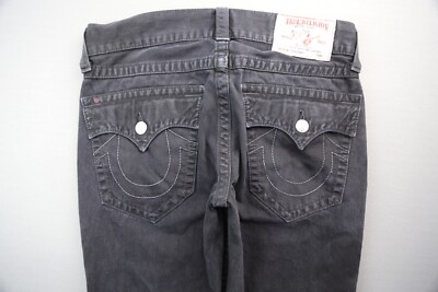 Men's True Religion Jeans Straight With Flap Destroyed Size 31