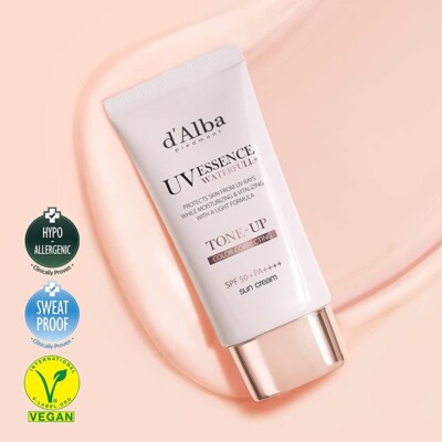 化粧下地 d'Alba UV Essence Waterfull Tone-Up d'Alba UV Essence Waterfull Tone-up Sunscreen Sun Cream Pink 50mL