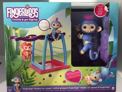 fingerlings monkey bar & swing playset