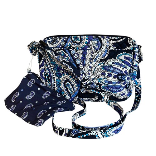 Vera Bradley Umhängetasche und Kosmetiktasche 2-teiliges Set Deep Night Paisley NEU