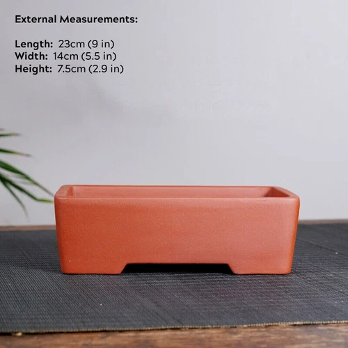 7-12" Large Rectangular Bonsai Pot Traditional Chinese Unglazed Purple Sand Pots - Picture 14 of 34