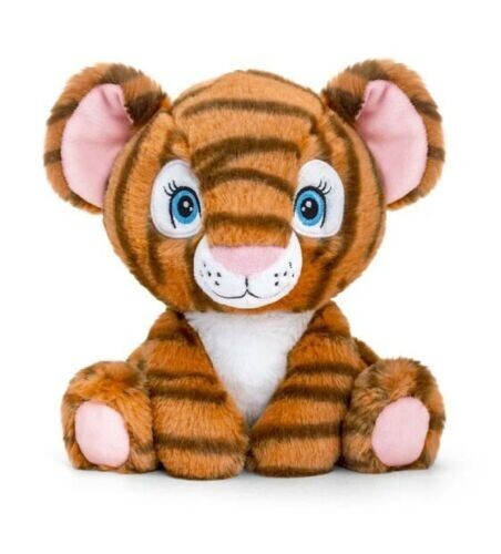TIGER 16cm Plush Toy - 100% Recycled Soft Teddy - Keel  Adoptables