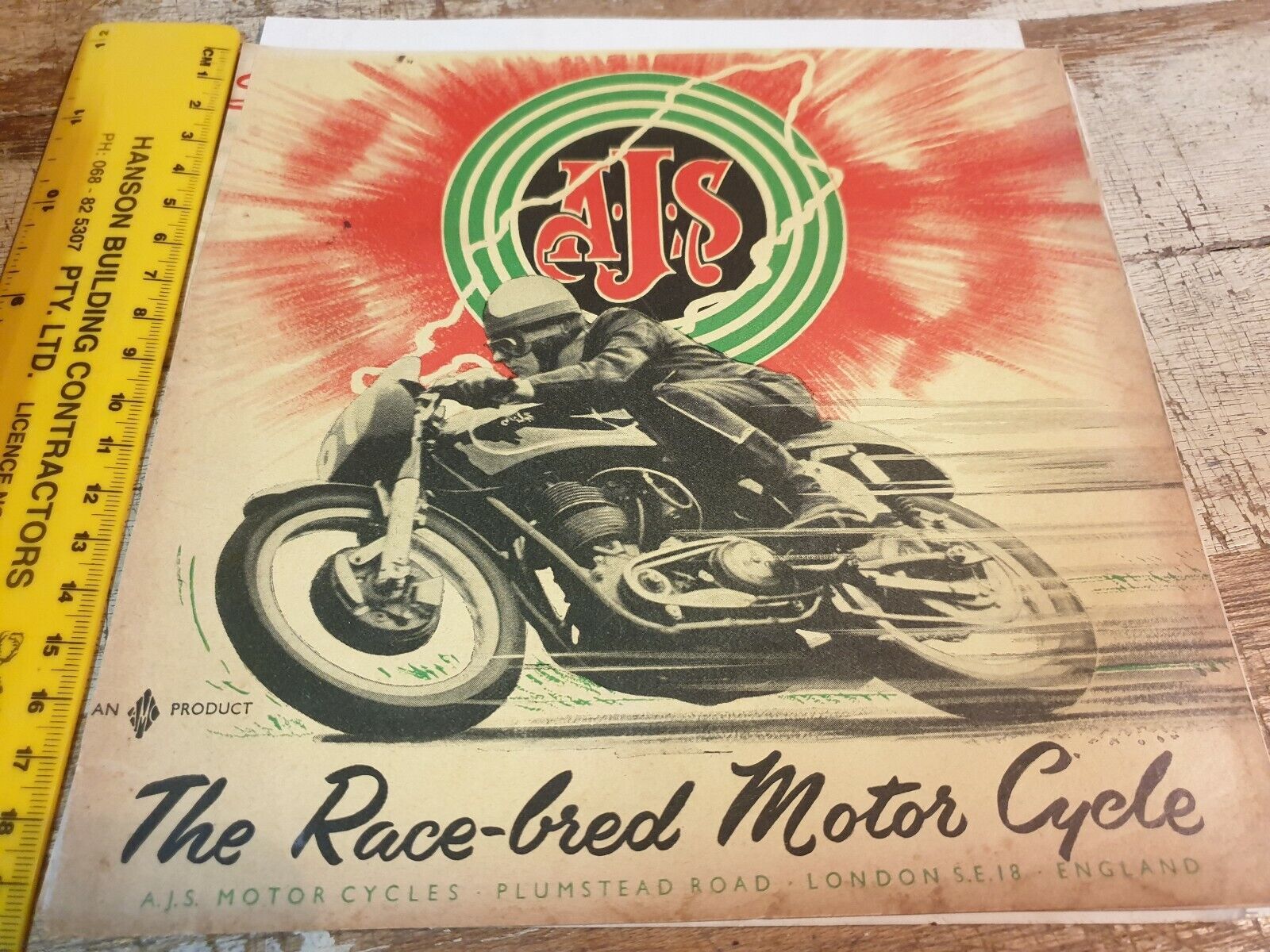 1960 AJS Motorcycle Original Spring new work Sales Advert Kansas City Mall UK