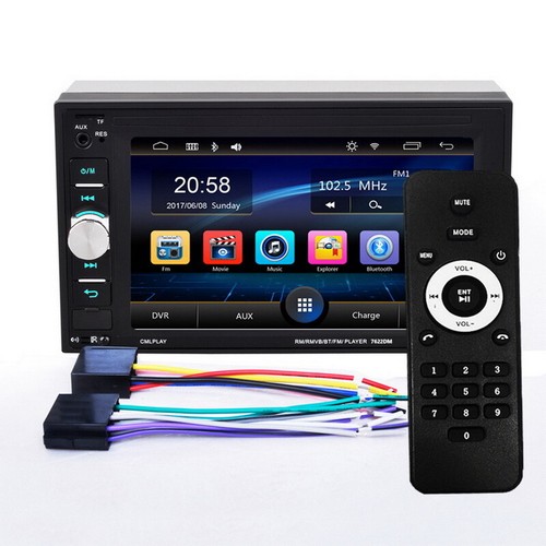 6.2" 2 Din Bluetooth Car Stereo Radio In-Dash Touch Screen Mirrorlink MP5 Player