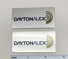 Dayton Audio Custom Speaker Subwoofer Badges Logo Aluminum PAIR Free Shipping