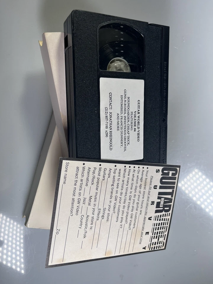 VERYRARE Lot Of 2 - Guitar World STORE PROMO VHS W/Card - Metallica Primus More! - Image 3 of 3