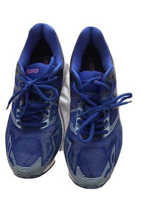 Asics Gel-Nimbus 19 Blue Women Running Shoes Sneakers T750N Size 9.5 9-1/2